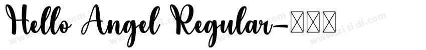 Hello Angel Regular字体转换
